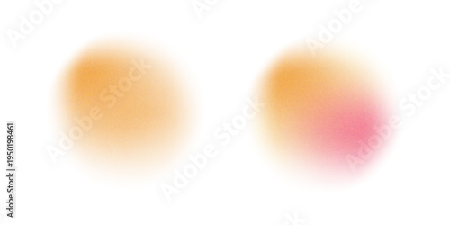 Color gradient, gradation circle, vector grain noise texture holographic blur abstract background. Color watercolor gradient blend mesh of neon iridescent colors gradation