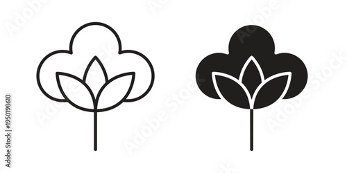 Cotton icon symbol vector elements for infographic web. EPS10