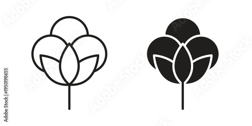 Cotton icon symbol vector elements for infographic web. EPS10