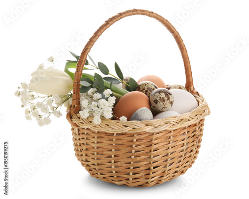 Wicker basket with beautifu...