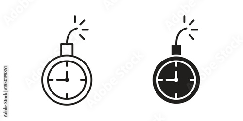 Deadline icon symbol vector elements for infographic web. EPS10