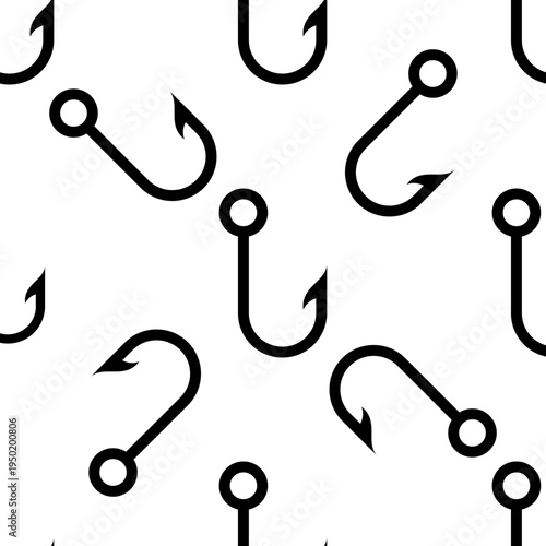 Fish Hook Seamless Pattern Design