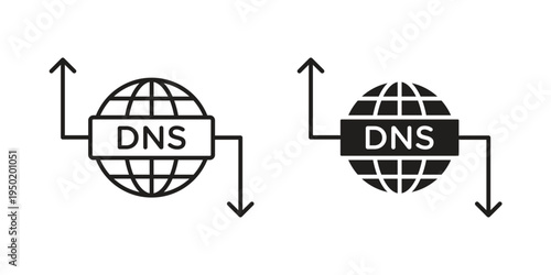 DNS icon symbol vector elements for infographic web. EPS10