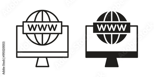 Domain icon symbol vector elements for infographic web. EPS10