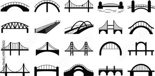 Vector illustration of church and city landmarks set