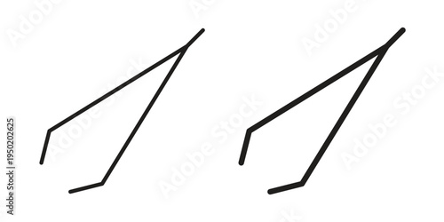 Eyebrow tweezers icon symbol vector elements for infographic web. EPS10