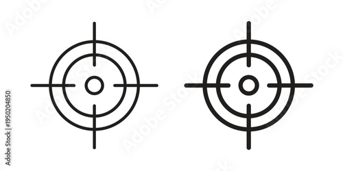 Gun target icon symbol vector elements for infographic web. EPS10