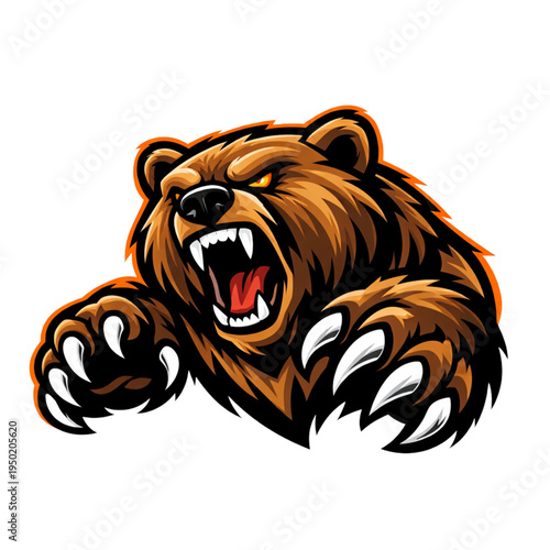 angry grizzly bear esports logo
