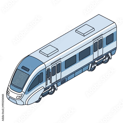 Modern Train Illustration with Sleek Design.