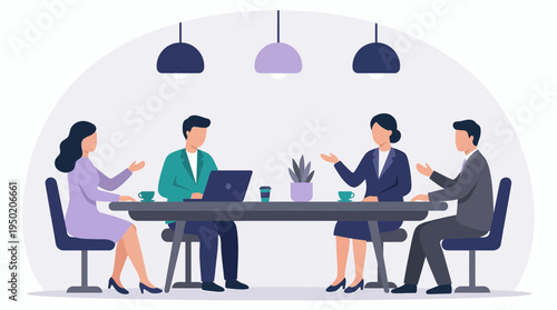 diverse marketing managers and financial analysts in a professional office meeting discussing strategy, concept for corporate collaboration and business development