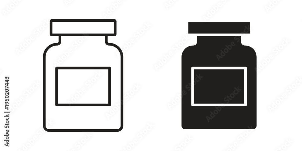 Obraz premium Jar icon symbol vector elements for infographic web. EPS10
