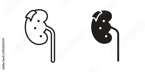 Kidney disease icon symbol vector elements for infographic web. EPS10