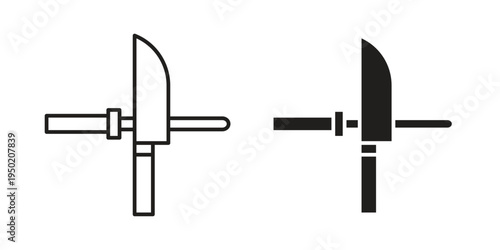Knife sharpener icon symbol vector elements for infographic web. EPS10