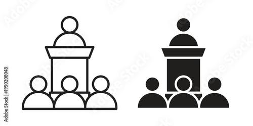 Lecture icon symbol vector elements for infographic web. EPS10