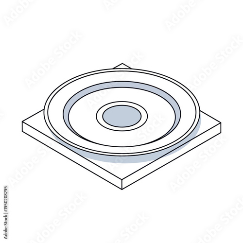 CD or DVD on a turntable.