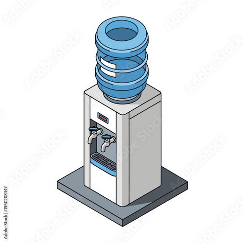 Water Cooler Machine with Bottle.