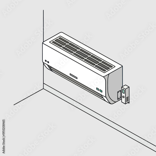 Wall Mounted Air Conditioner Unit.