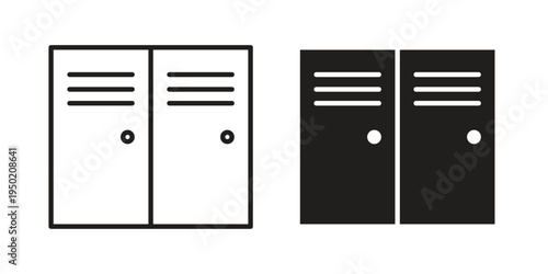 Locker icon symbol vector elements for infographic web. EPS10