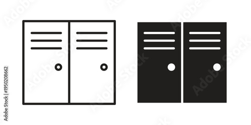 Locker icon symbol vector elements for infographic web. EPS10