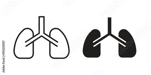 Lungs icon symbol vector elements for infographic web. EPS10