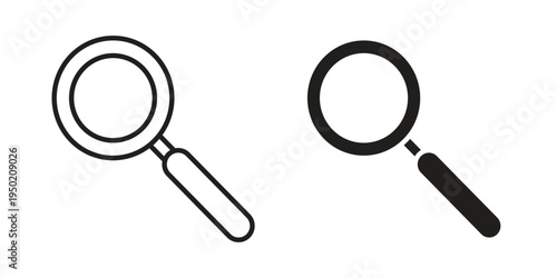 Magnifying glass icon symbol vector elements for infographic web. EPS10