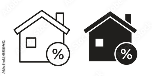Mortgage rate icon symbol vector elements for infographic web. EPS10