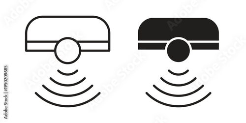 Motion sensor icon symbol vector elements for infographic web. EPS10
