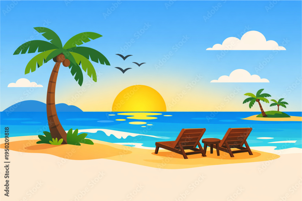 Fototapeta premium sunset on the beach