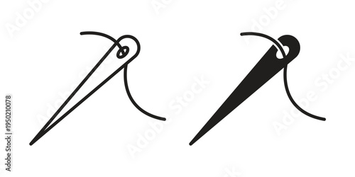 Needle icon symbol vector elements for infographic web. EPS10