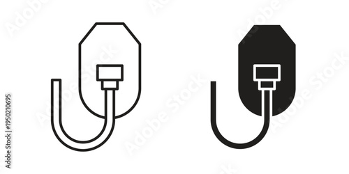 Oxygen mask icon symbol vector elements for infographic web. EPS10