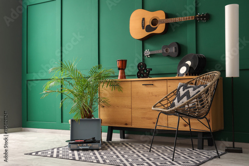 Interior of room with music...