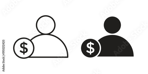 Personal loan icon symbol vector elements for infographic web. EPS10