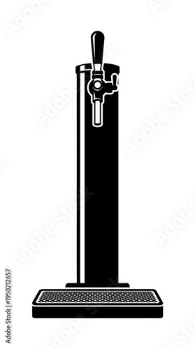 A sleek and minimalist draft beer tap dispenser, perfect for any bar or home setup