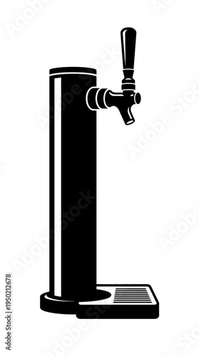 Elegant beer tap, a sleek and modern design