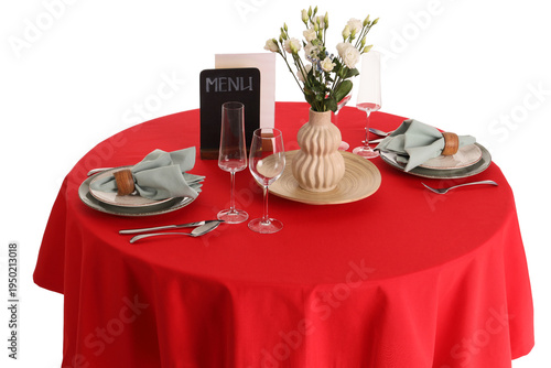 Served restaurant table wit...