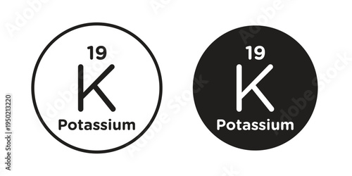 Potassium icon symbol vector elements for infographic web. EPS10