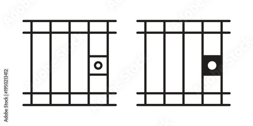 Prison icon symbol vector elements for infographic web. EPS10