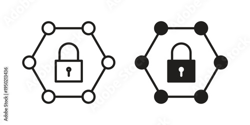 Private network icon symbol vector elements for infographic web. EPS10