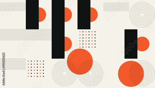 Geometric Harmony: An abstract design featuring a blend of geometric shapes, creating a balanced and visually captivating composition.