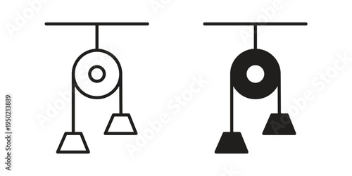 Pulley icon symbol vector elements for infographic web. EPS10