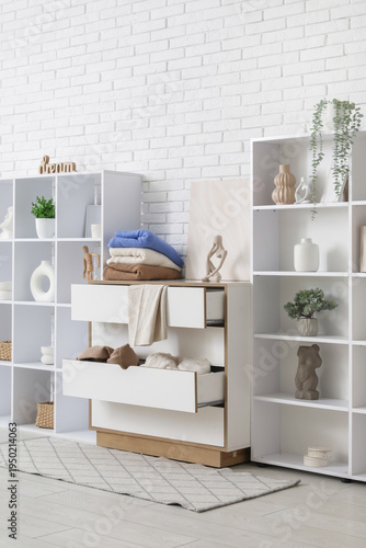 Interior of dressing room w...