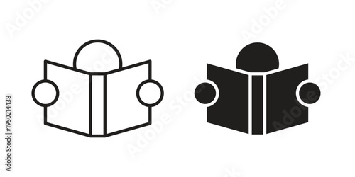 Reading icon symbol vector elements for infographic web. EPS10