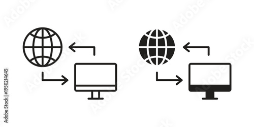 Remote Access icon symbol vector elements for infographic web. EPS10