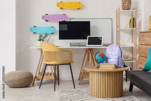Interior of teenager's room...