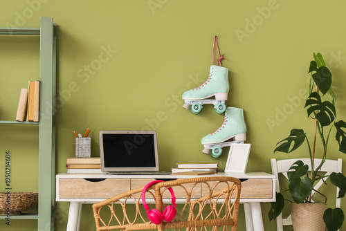Teenager's workplace with b...