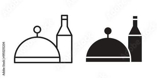 Room service icon symbol vector elements for infographic web. EPS10