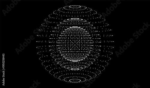 Dot ai global 3d wireframe sphere for abstract design element. Network technology big data background with copy space for digital cyber banner concept. 