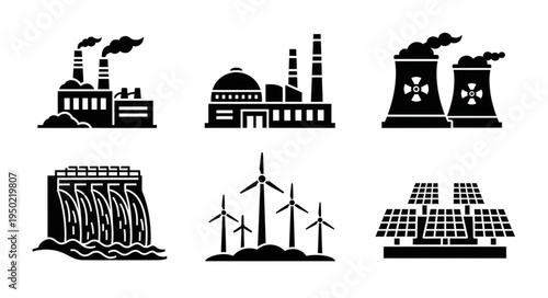 Diverse Energy Sources - A Visual Representation of Power Generation.