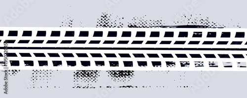car Tire Tread, Wheel printed tires printed tread pattern stains vector