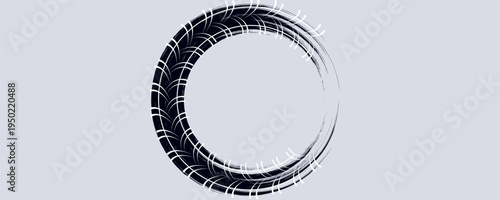 car Tire Tread, Wheel printed tires printed tread pattern stains vector